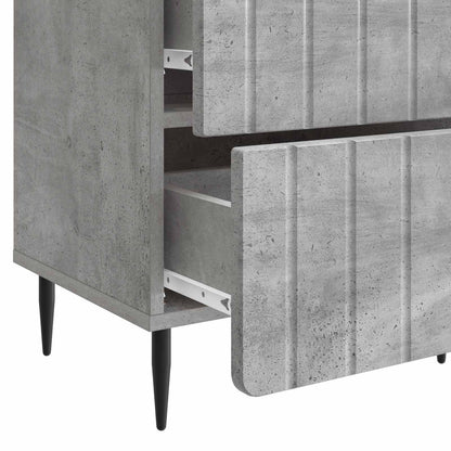 Bedside Cabinet with Drawer Concrete Grey 43 x 34.5 x 49.5 cm