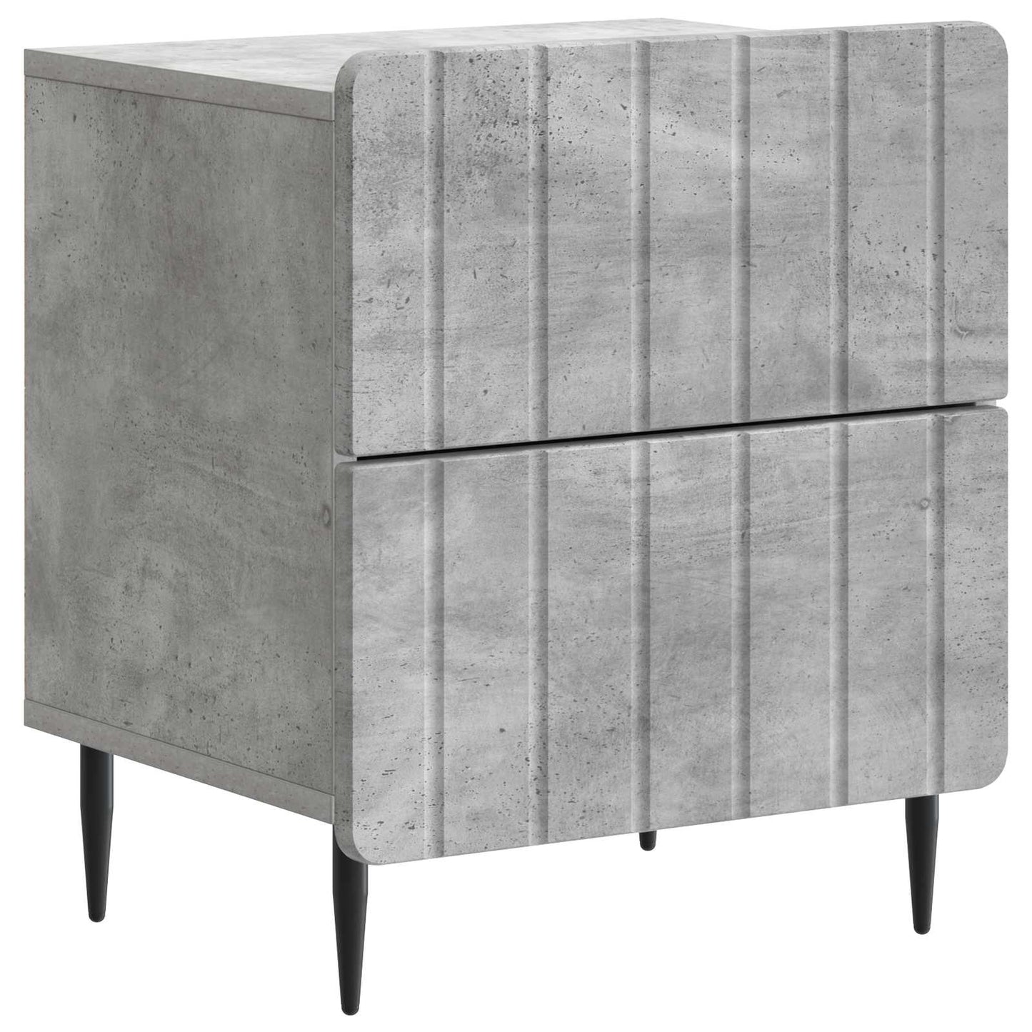 Bedside Cabinet with Drawer Concrete Grey 43 x 34.5 x 49.5 cm