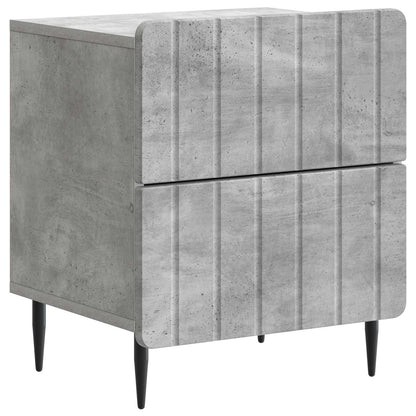 Bedside Cabinet with Drawer Concrete Grey 43 x 34.5 x 49.5 cm