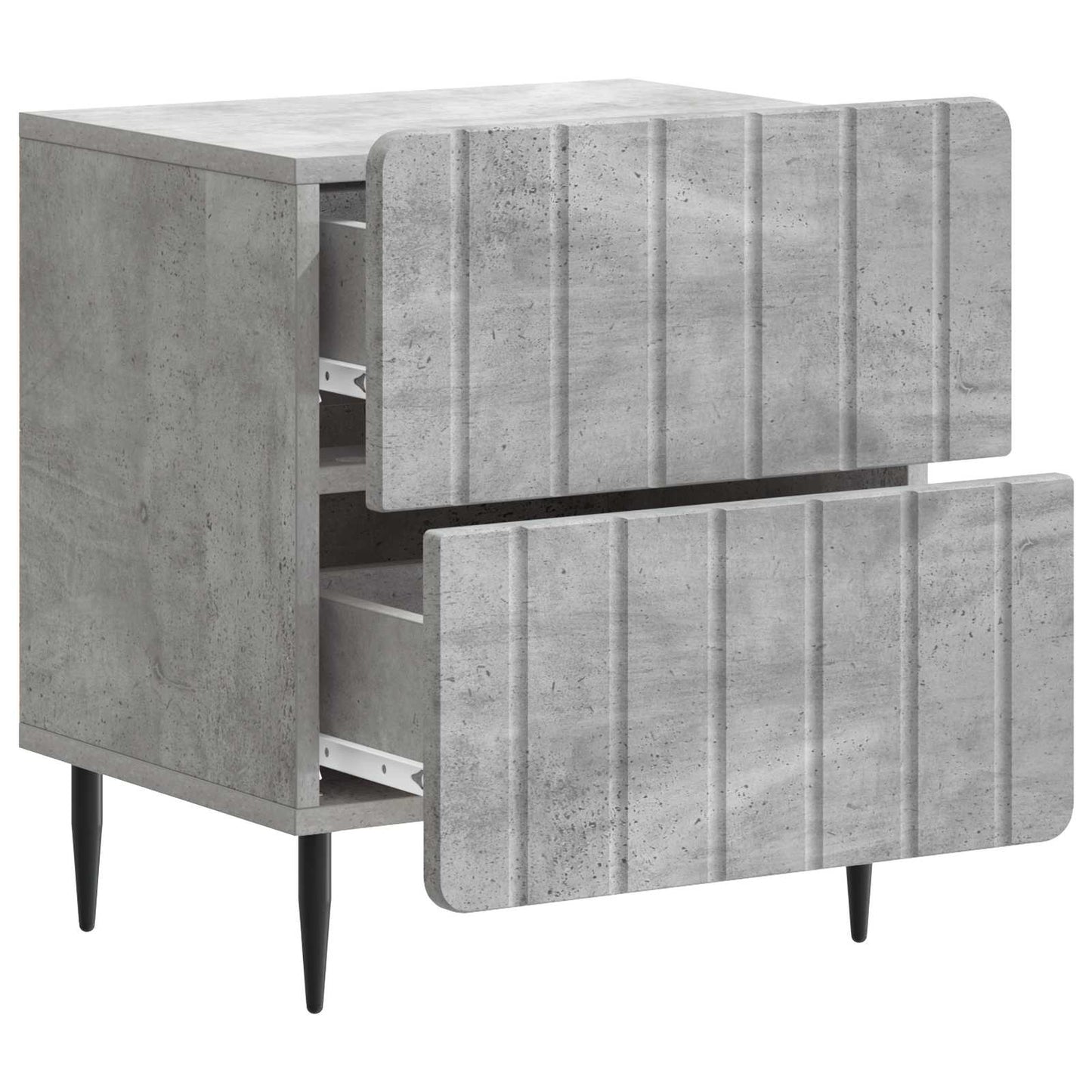 Bedside Cabinet with Drawer Concrete Grey 43 x 34.5 x 49.5 cm