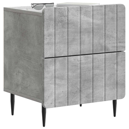 Bedside Cabinet with Drawer Concrete Grey 43 x 34.5 x 49.5 cm