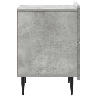 Bedside Cabinet with Drawer Concrete Grey 43 x 34.5 x 49.5 cm