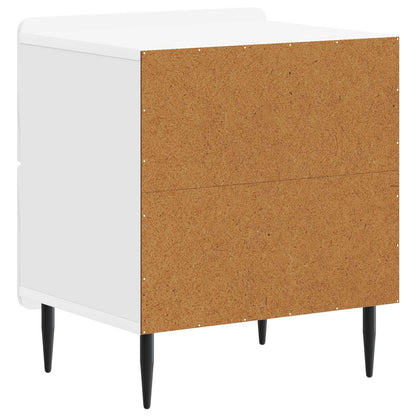 Bedside Cabinet High Gloss White 43 x 34.5 x 49.5 cm