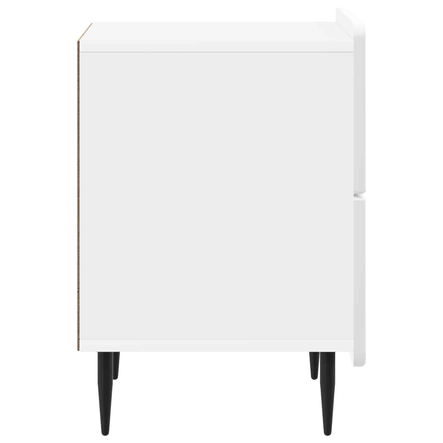 Bedside Cabinet High Gloss White 43 x 34.5 x 49.5 cm