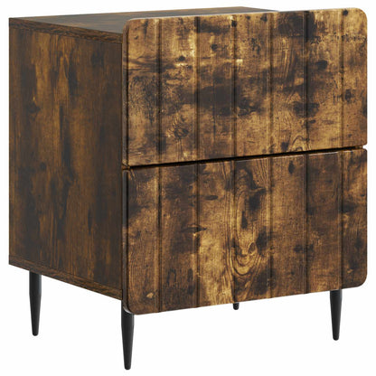 Bedside Cabinet 2 pcs Smoked Oak 43 x 34.5 x 49.5 cm
