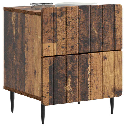 Bedside Cabinet 2 pcs Old Wood 43 x 34.5 x 49.5 cm