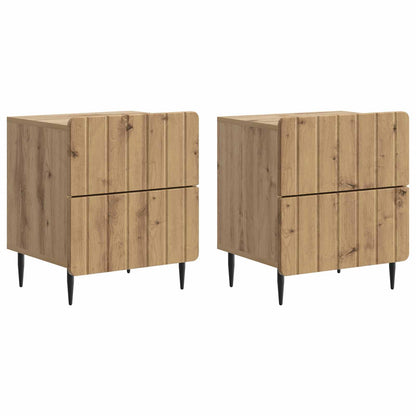 Bedside Cabinet 2 pcs Artisan Oak 43 x 34.5 x 49.5 cm