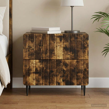 Bedside Cabinet Smoked Oak 62 x 34.5 x 49.5 cm Engineered Wood