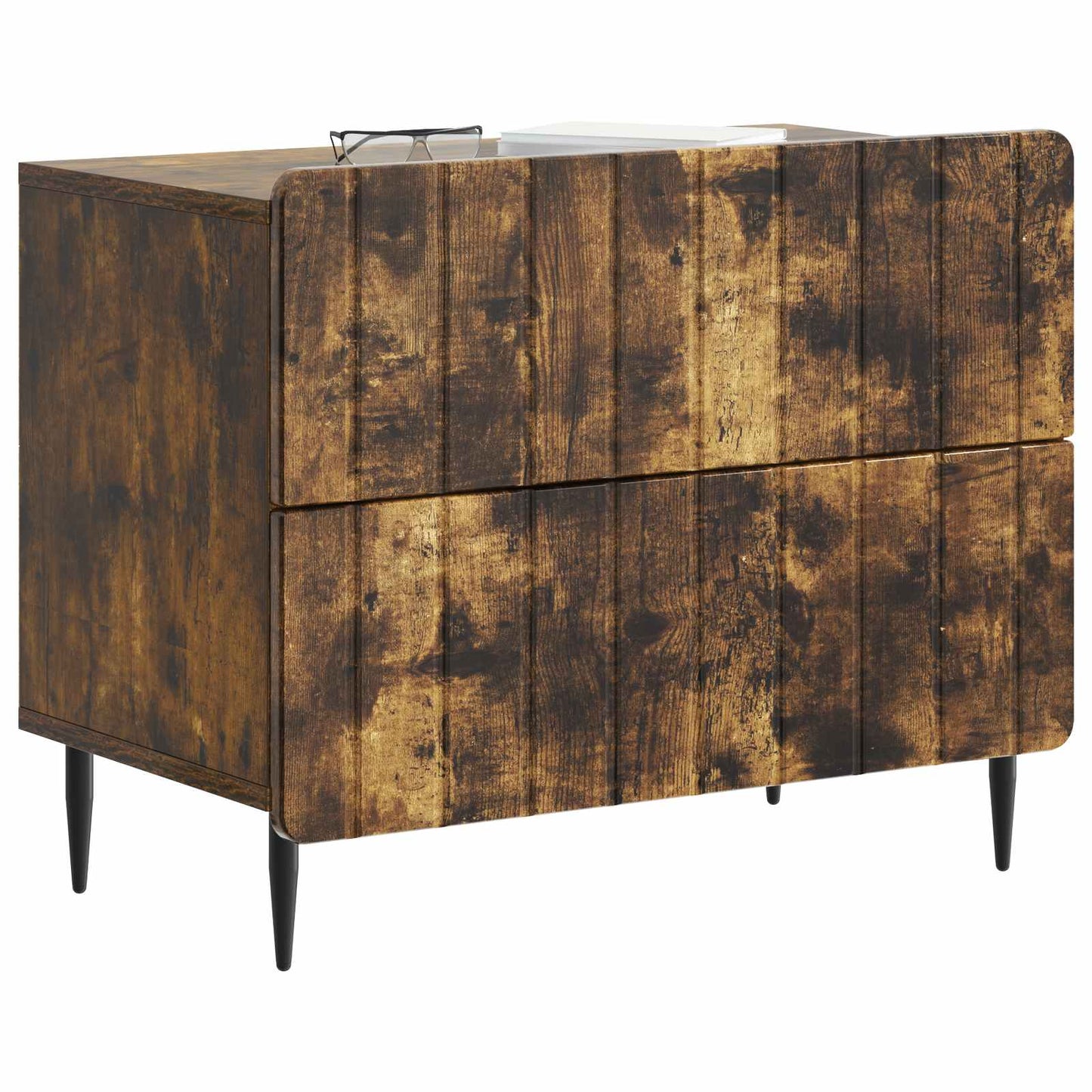 Bedside Cabinet Smoked Oak 62 x 34.5 x 49.5 cm Engineered Wood