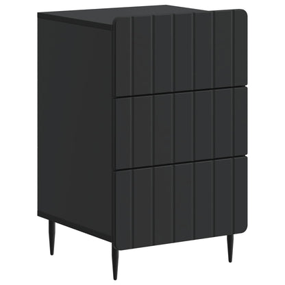 Bedside Cabinet Black 43x 41 x 68 cm Engineered Wood