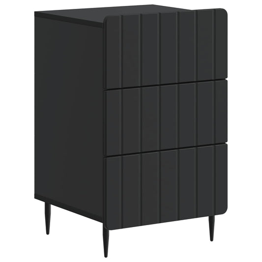 Bedside Cabinet Black 43x 41 x 68 cm Engineered Wood