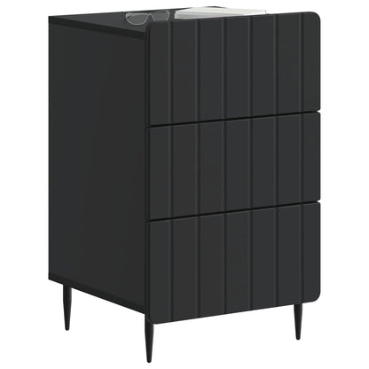 Bedside Cabinet Black 43x 41 x 68 cm Engineered Wood