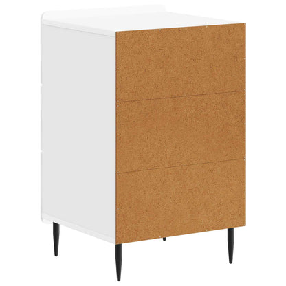 Bedside Cabinet High Gloss White 43x 41 x 68 cm Engineered Wood