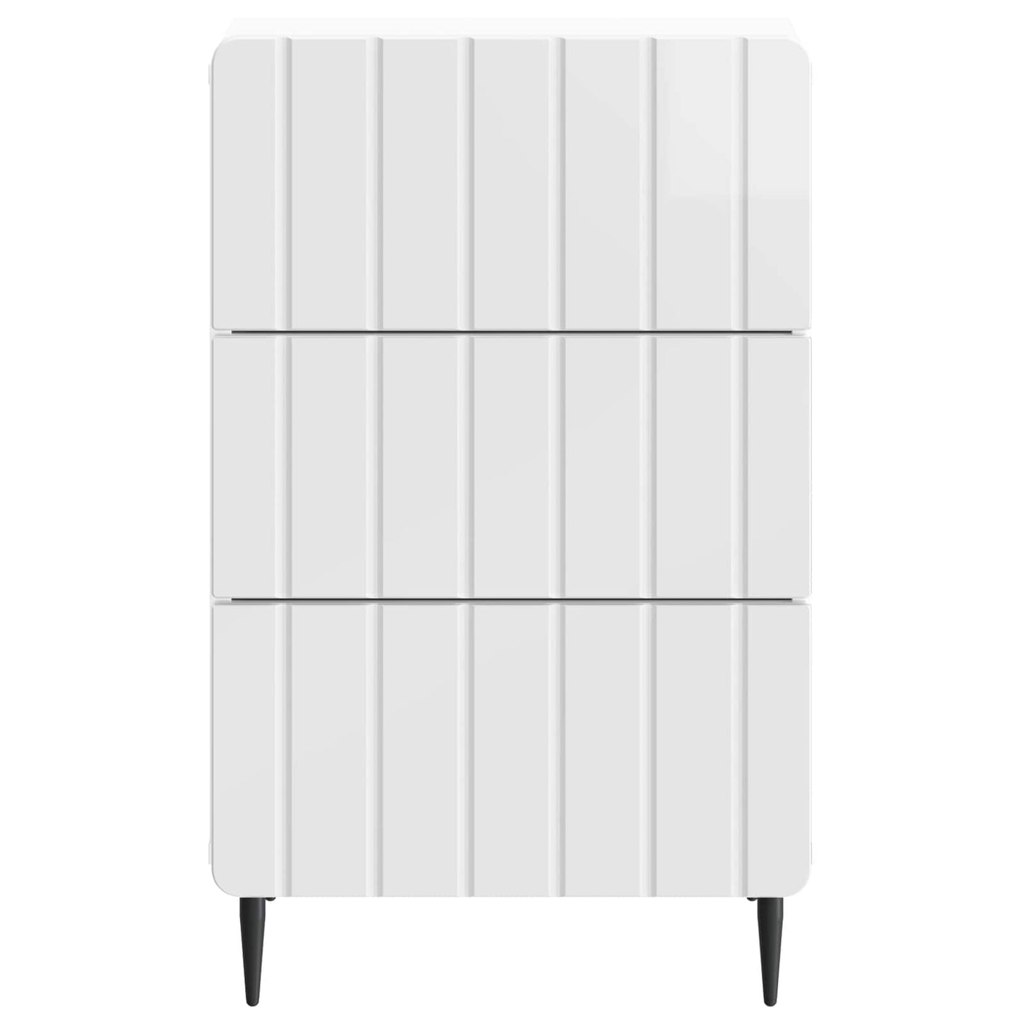 Bedside Cabinet High Gloss White 43x 41 x 68 cm Engineered Wood