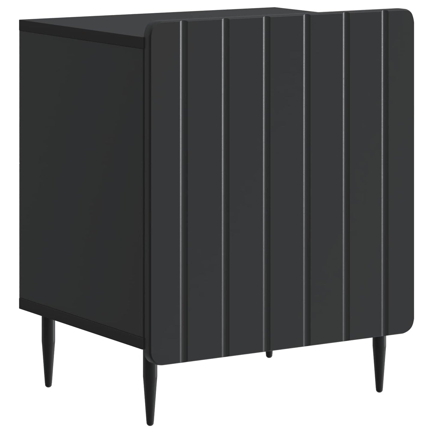 Bedside Cabinet Black 43 x 34.5 x 52 cm Engineered Wood