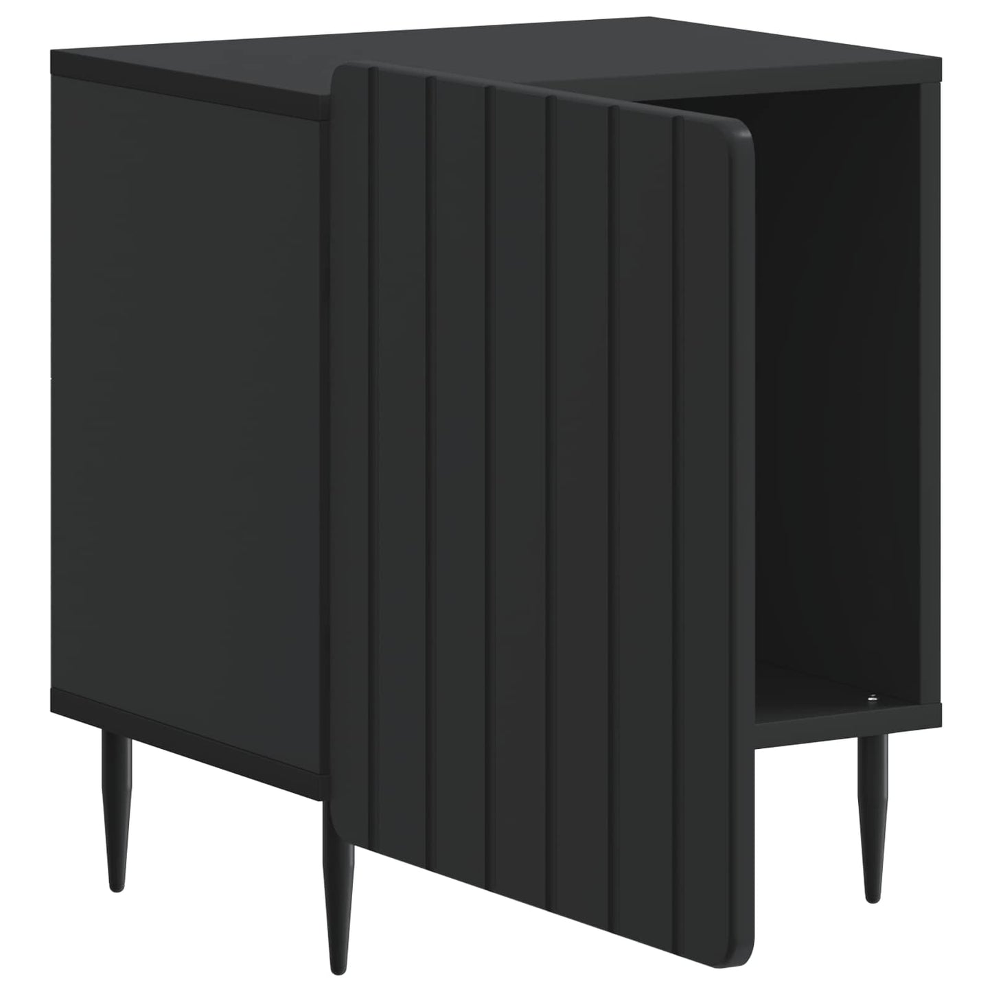 Bedside Cabinet Black 43 x 34.5 x 52 cm Engineered Wood