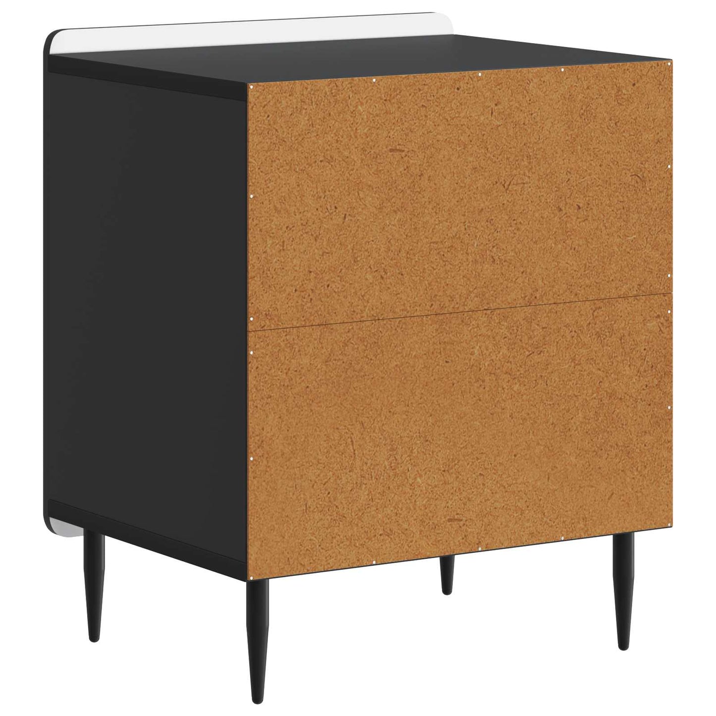 Bedside Cabinet Black 43 x 34.5 x 52 cm Engineered Wood