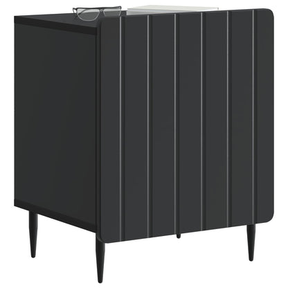 Bedside Cabinet Black 43 x 34.5 x 52 cm Engineered Wood