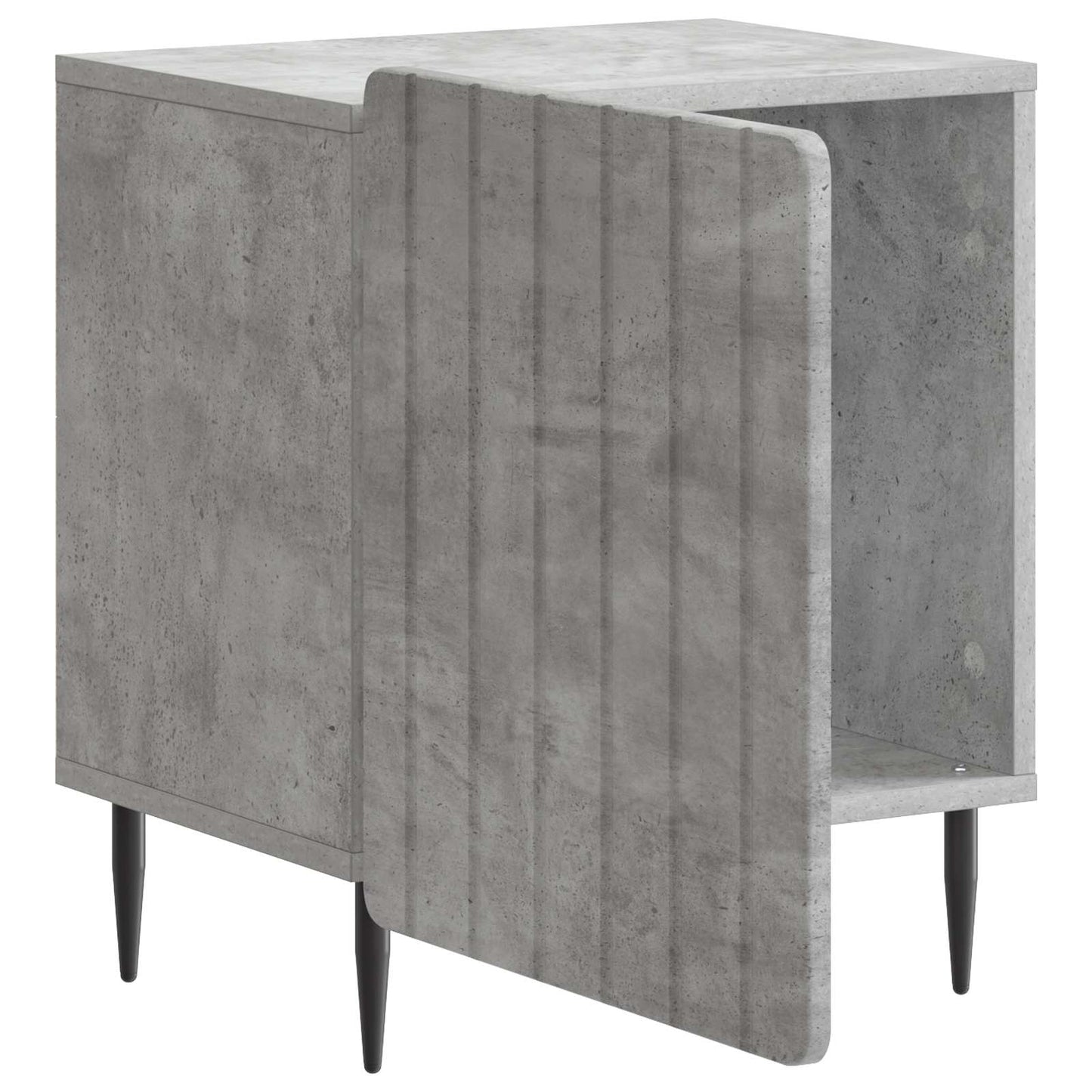 Bedside Cabinet 2 pcs Concrete Grey 43 x 34.5 x 52 cm