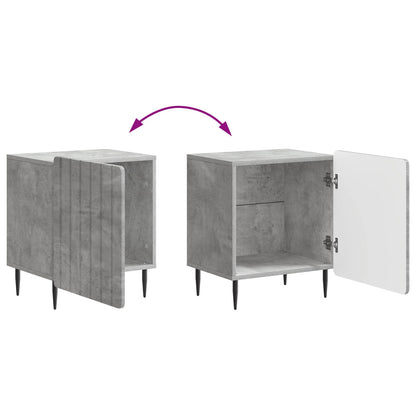 Bedside Cabinet 2 pcs Concrete Grey 43 x 34.5 x 52 cm