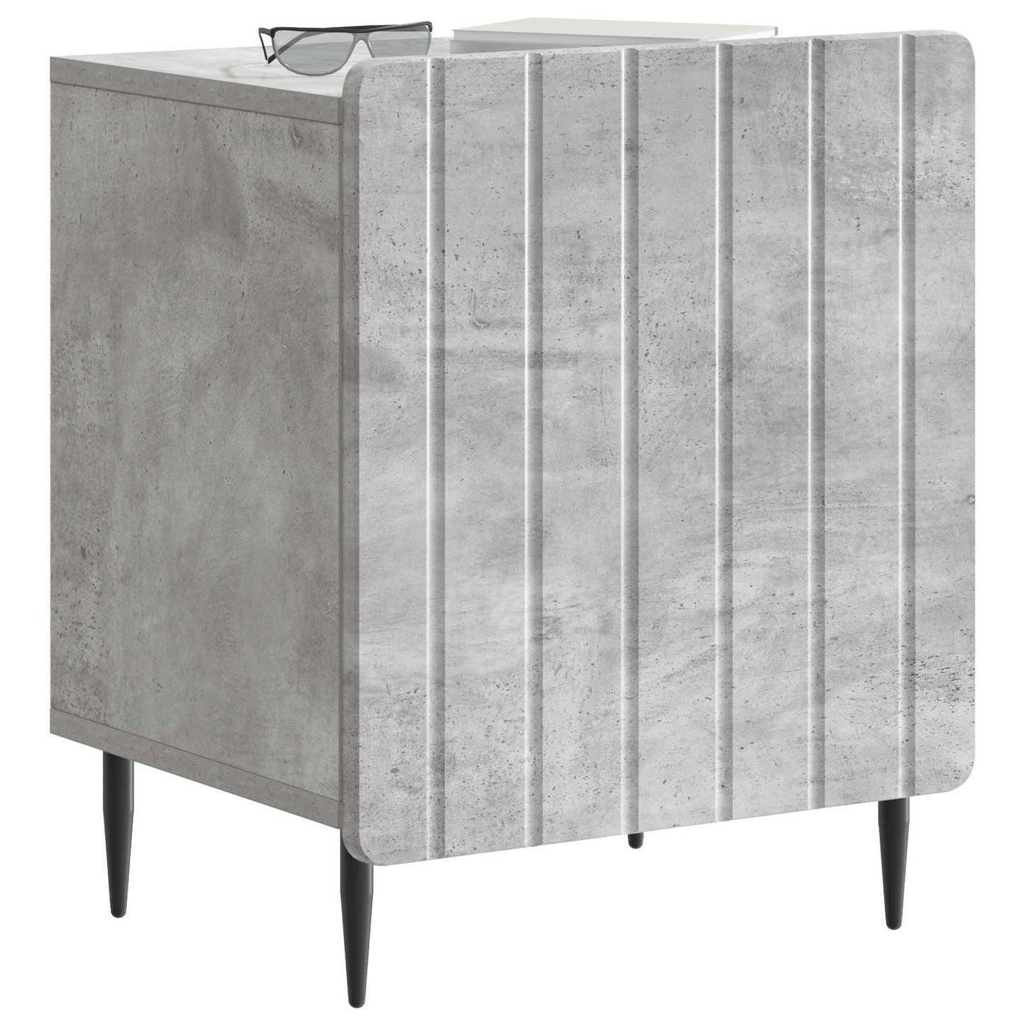 Bedside Cabinet 2 pcs Concrete Grey 43 x 34.5 x 52 cm