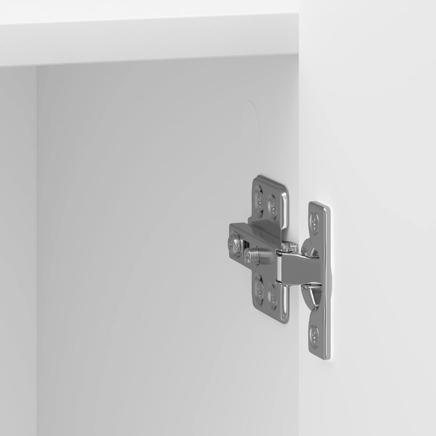 Bedside Cabinet High Gloss White 43 x 34.5 x 52 cm
