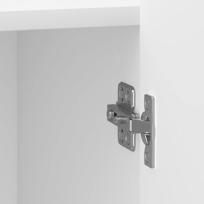 Bedside Cabinet High Gloss White 43 x 34.5 x 52 cm
