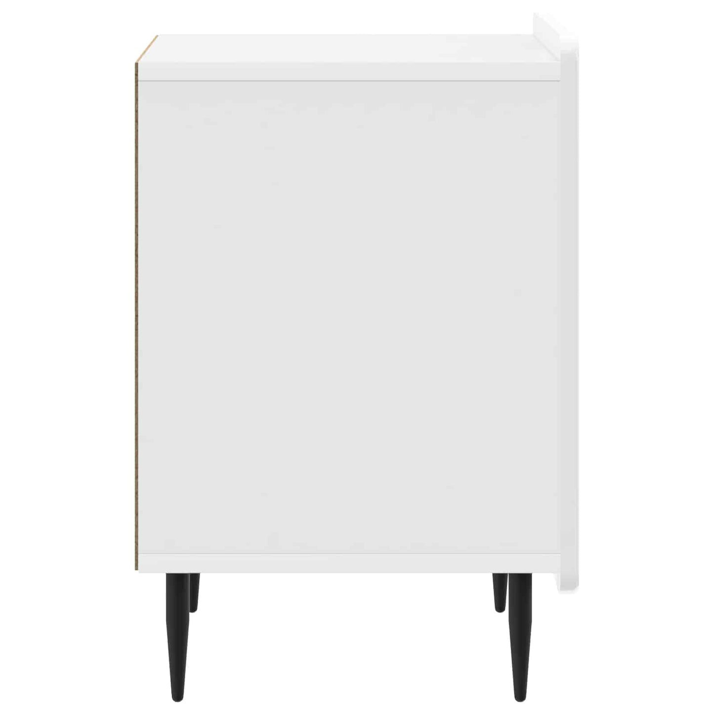 Bedside Cabinet High Gloss White 43 x 34.5 x 52 cm