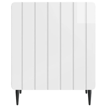 Bedside Cabinet 2 pcs High Gloss White 43 x 34.5 x 52 cm