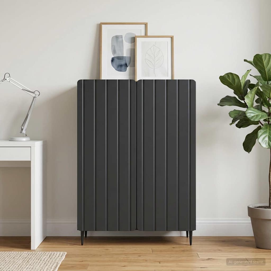 Sideboard Black 66 x 34.5 x 92 cm Engineered Wood