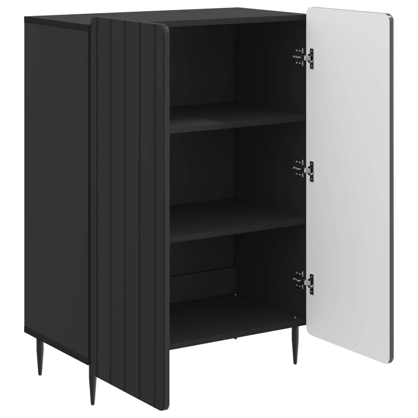 Sideboard Black 66 x 34.5 x 92 cm Engineered Wood