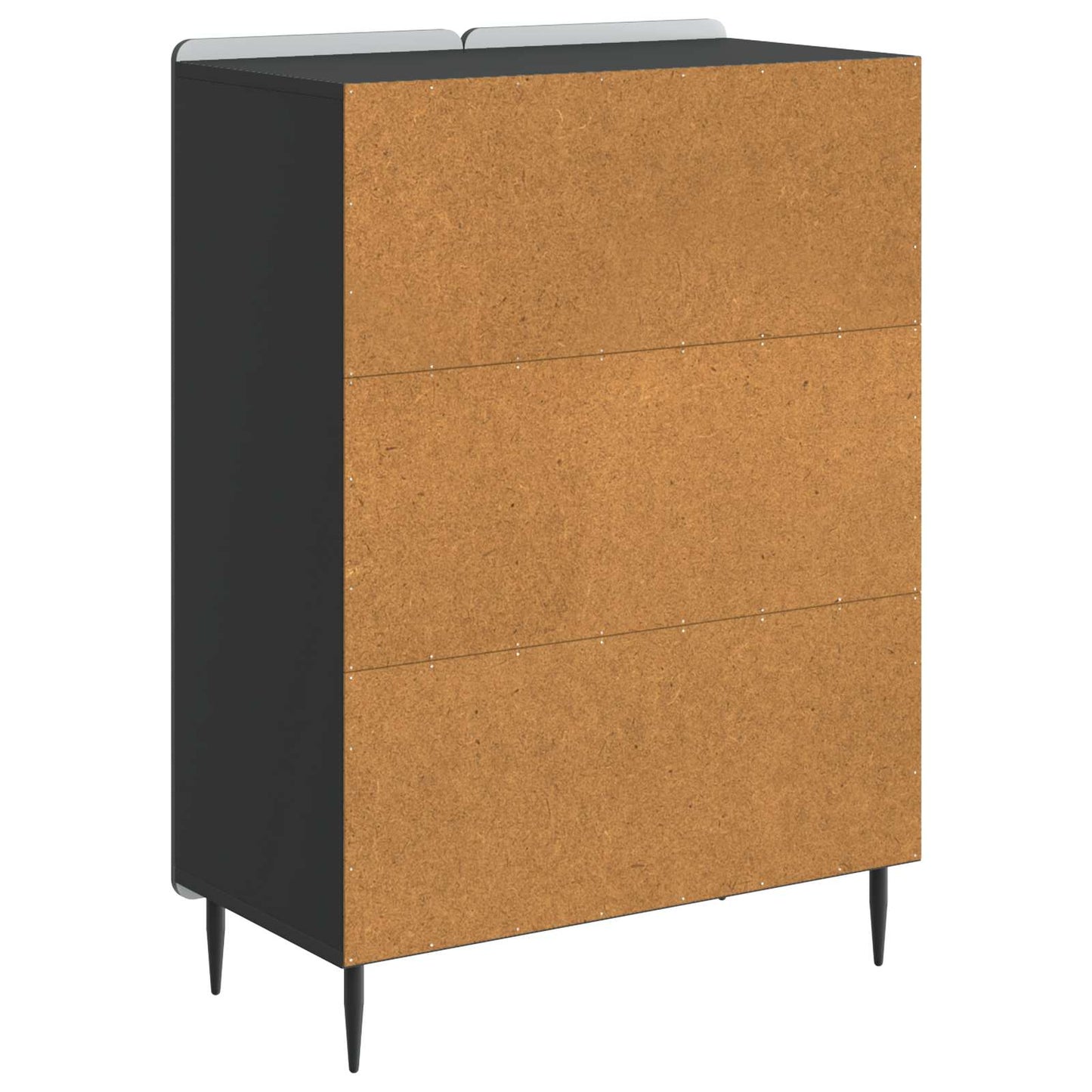 Sideboard Black 66 x 34.5 x 92 cm Engineered Wood