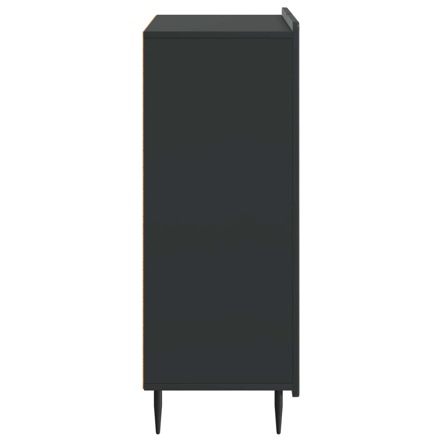 Sideboard Black 66 x 34.5 x 92 cm Engineered Wood