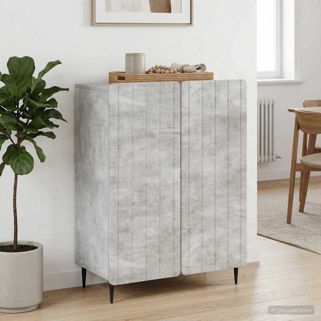Sideboard Concrete Grey 66 x 34.5 x 92 cm Engineered Wood