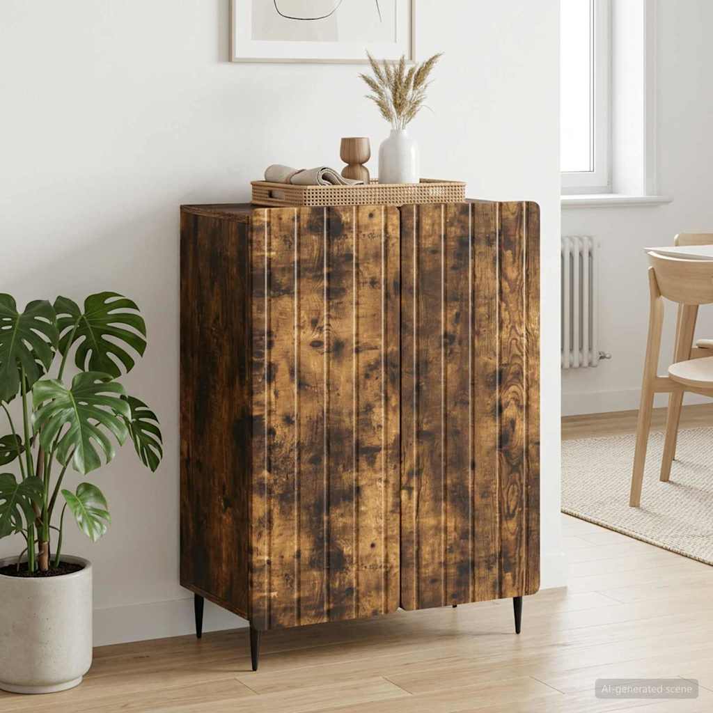Sideboard Smoked Oak 66 x 34.5 x 92 cm Engineered Wood