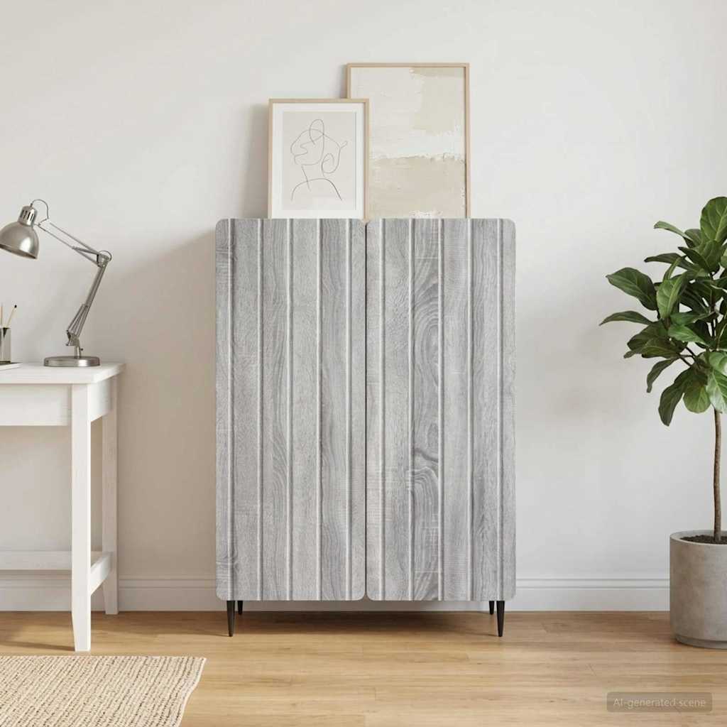 Sideboard Grey Sonoma 66 x 34.5 x 92 cm Engineered Wood