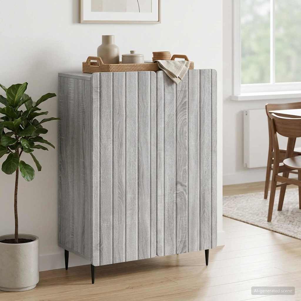 Sideboard Grey Sonoma 66 x 34.5 x 92 cm Engineered Wood