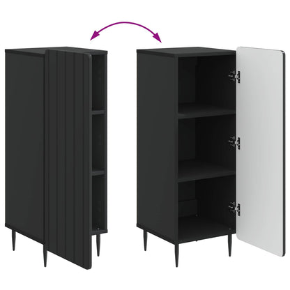 Sideboard Black 34.5 x 33 x 92 cm Engineered Wood
