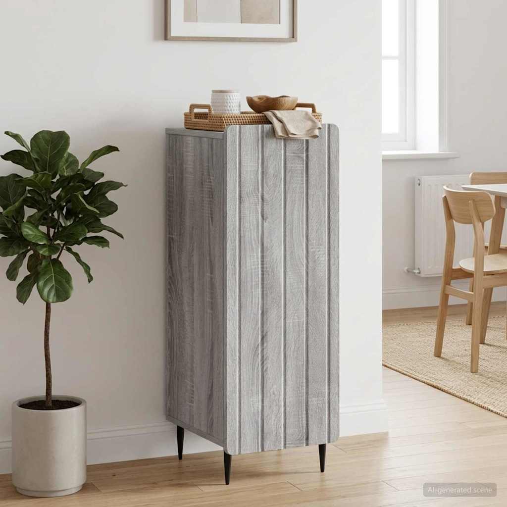 Sideboard Grey Sonoma 34.5 x 33 x 92 cm Engineered Wood