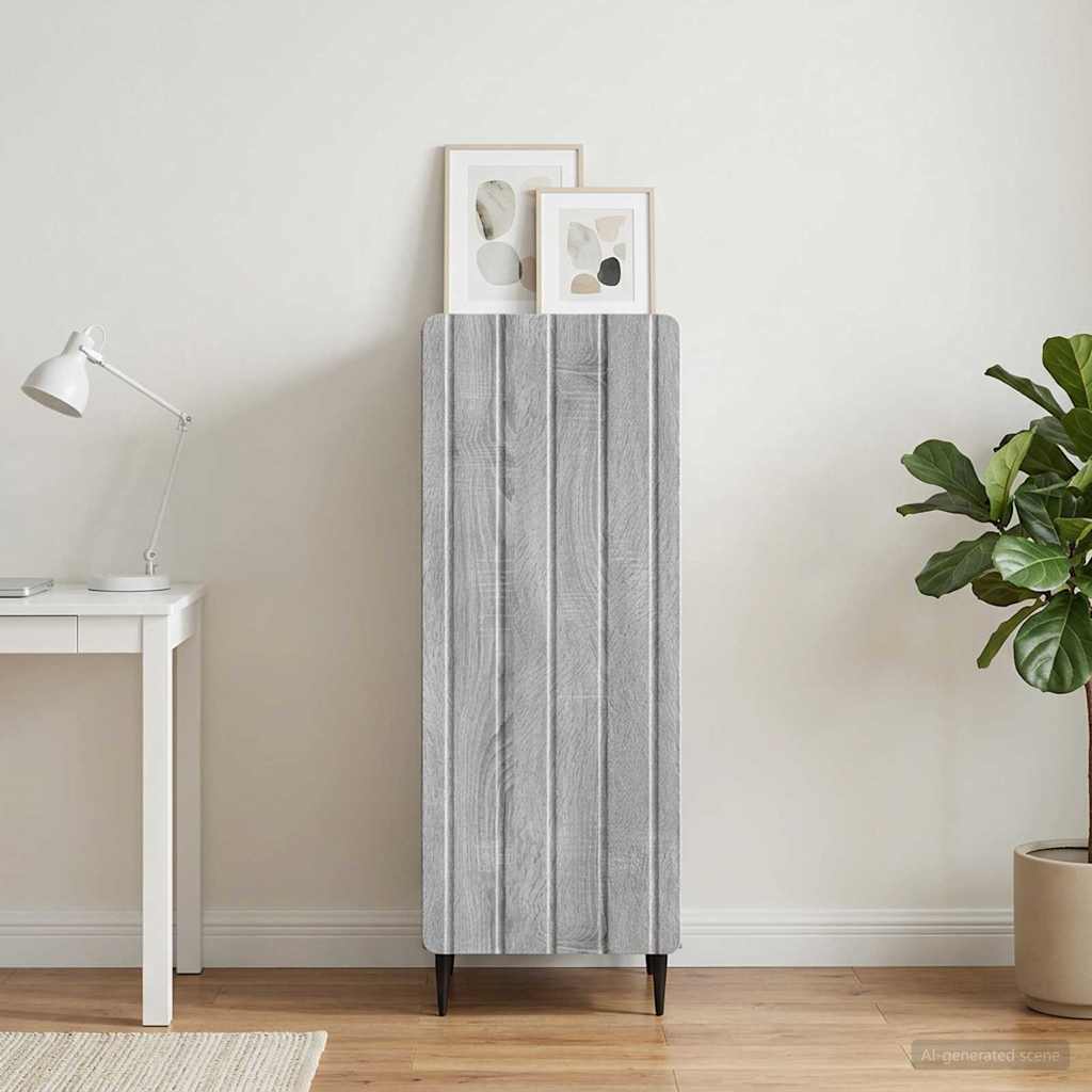 Sideboard Grey Sonoma 34.5 x 33 x 92 cm Engineered Wood