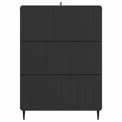 Drawer Cabinet Black 66 x 34.5 x 92 cm Engineered Wood