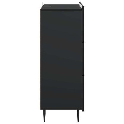 Drawer Cabinet Black 66 x 34.5 x 92 cm Engineered Wood