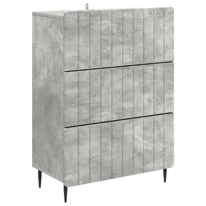 Drawer Cabinet Concrete Grey 66 x 34.5 x 92 cm Engineered Wood