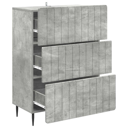 Drawer Cabinet Concrete Grey 66 x 34.5 x 92 cm Engineered Wood