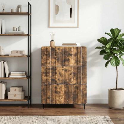 Drawer Cabinet 66 x 34.5 x 92 cm Engineered Wood Smoked Oak
