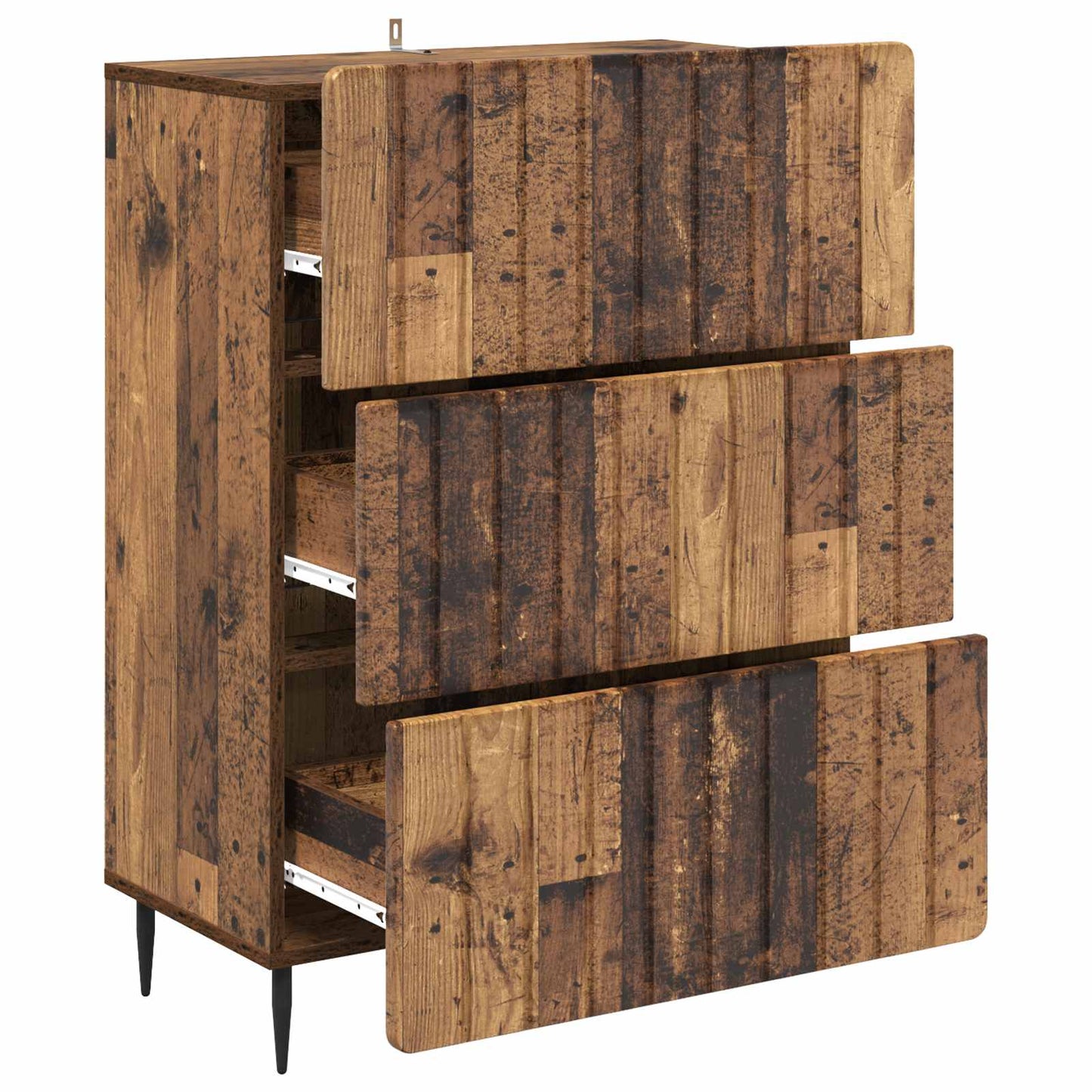 Drawer Cabinet Old Wood 66 x 34.5 x 92 cm Engineered Wood