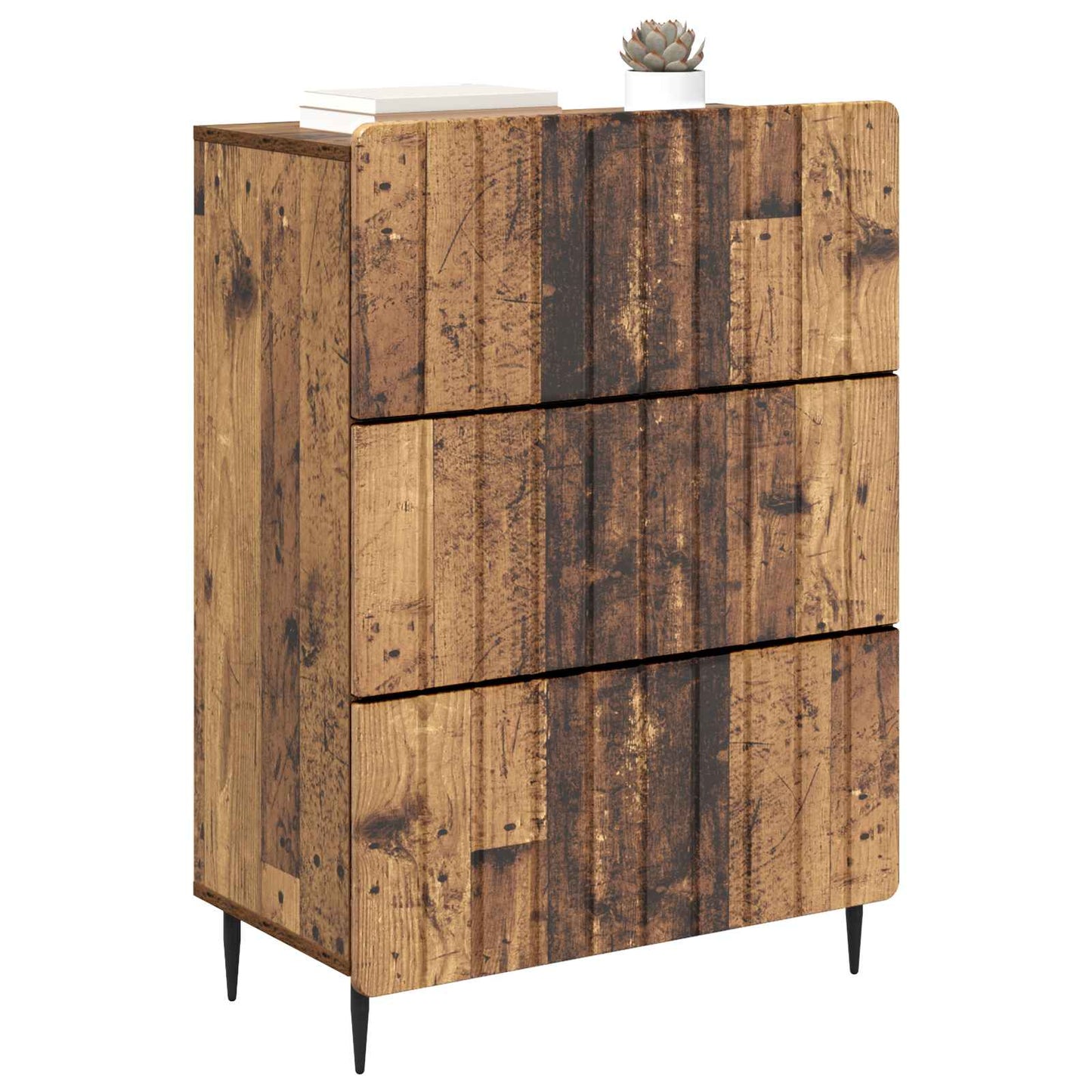 Drawer Cabinet Old Wood 66 x 34.5 x 92 cm Engineered Wood