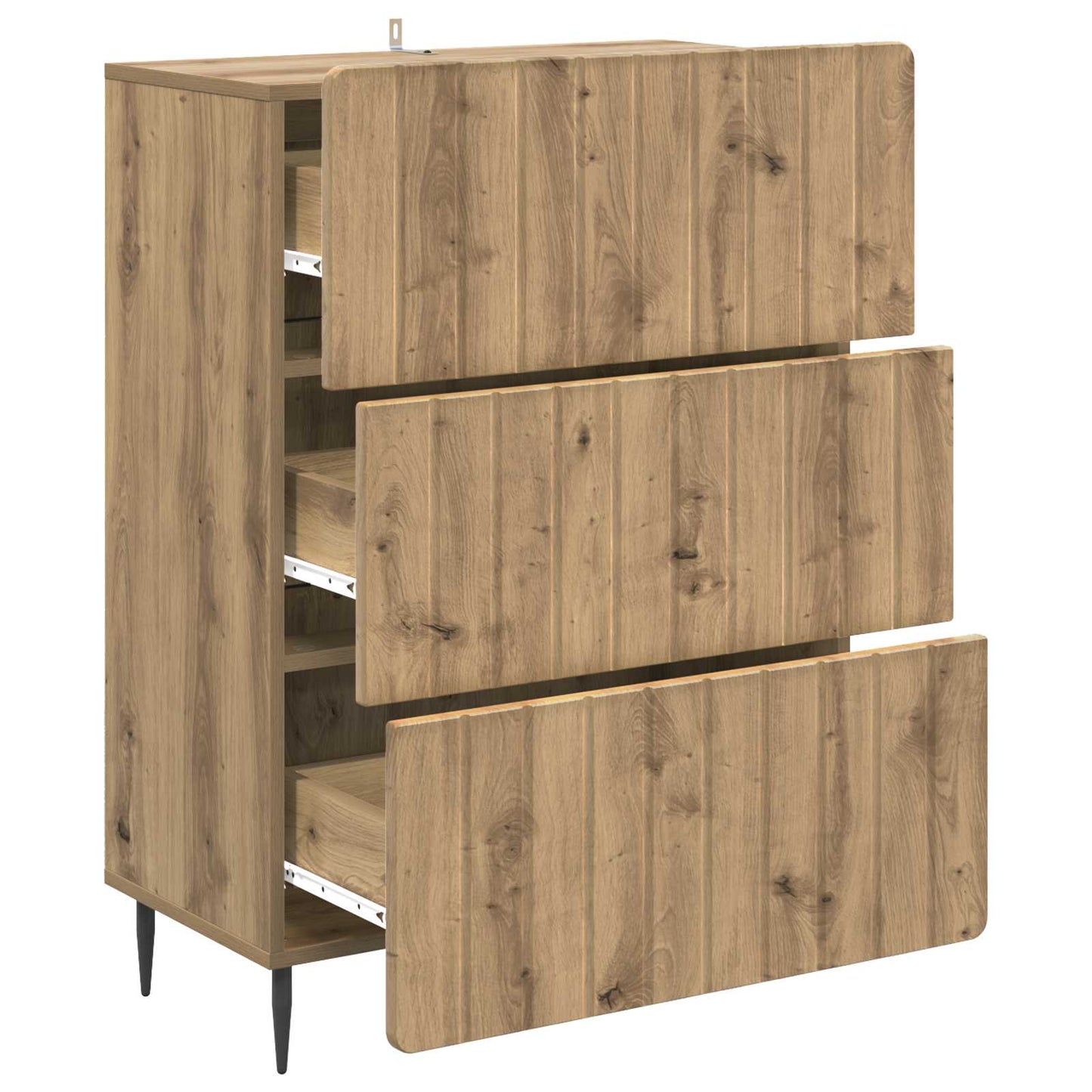 Drawer Cabinet 66 x 34.5 x 92 cm Engineered Wood Artisan Oak