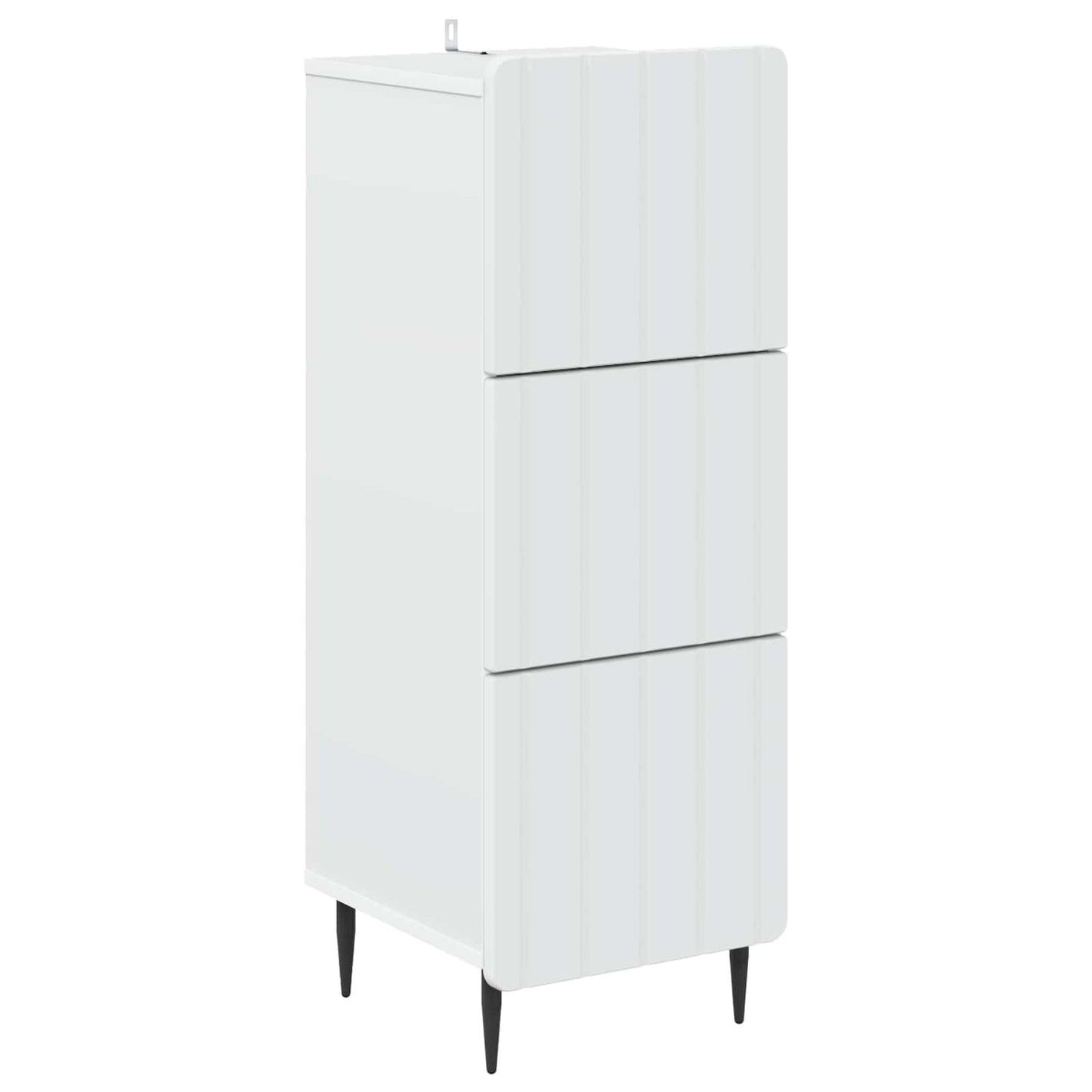 Drawer Cabinet White 33 x 34.5 x 92 cm Engineered Wood