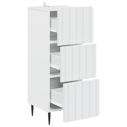 Drawer Cabinet White 33 x 34.5 x 92 cm Engineered Wood